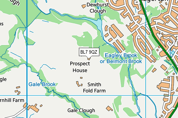 BL7 9QZ map - OS VectorMap District (Ordnance Survey) BL7 9QZ map - OS VectorMap District (Ordnance Survey)