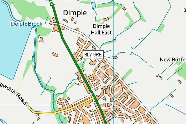 BL7 9RE map - OS VectorMap District (Ordnance Survey) BL7 9RE map - OS VectorMap District (Ordnance Survey)