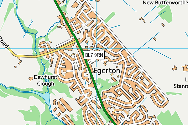 BL7 9RN map - OS VectorMap District (Ordnance Survey) BL7 9RN map - OS VectorMap District (Ordnance Survey)