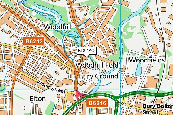 BL8 1AQ map - OS VectorMap District (Ordnance Survey) BL8 1AQ map - OS VectorMap District (Ordnance Survey)