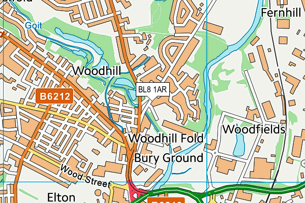 BL8 1AR map - OS VectorMap District (Ordnance Survey) BL8 1AR map - OS VectorMap District (Ordnance Survey)