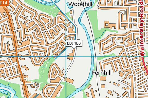 BL8 1BS map - OS VectorMap District (Ordnance Survey) BL8 1BS map - OS VectorMap District (Ordnance Survey)