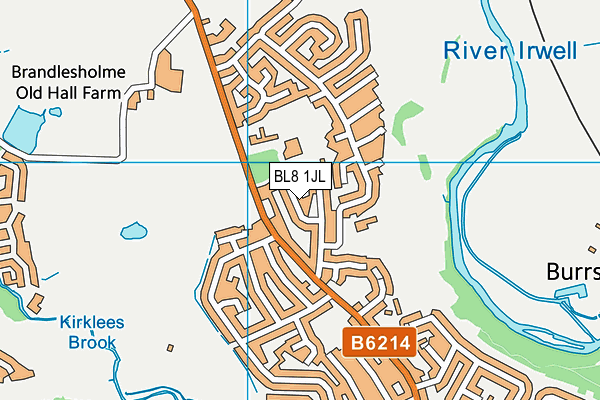 BL8 1JL map - OS VectorMap District (Ordnance Survey)