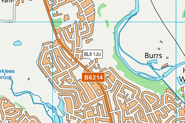 BL8 1JU map - OS VectorMap District (Ordnance Survey) BL8 1JU map - OS VectorMap District (Ordnance Survey)
