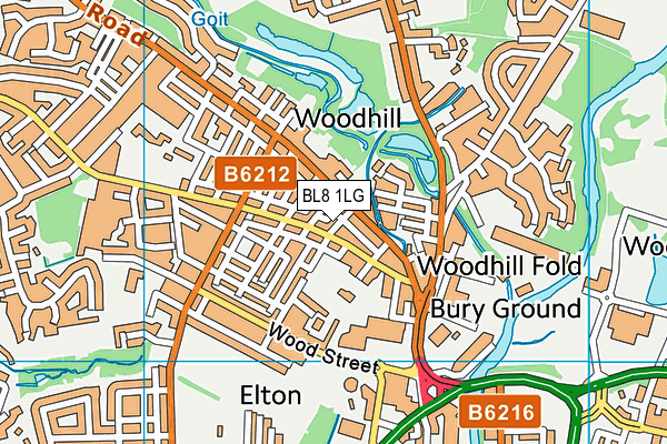 BL8 1LG map - OS VectorMap District (Ordnance Survey) BL8 1LG map - OS VectorMap District (Ordnance Survey)