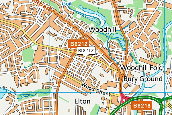 BL8 1LZ map - OS VectorMap District (Ordnance Survey) BL8 1LZ map - OS VectorMap District (Ordnance Survey)