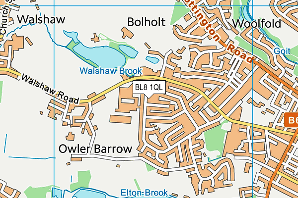 BL8 1QL map - OS VectorMap District (Ordnance Survey) BL8 1QL map - OS VectorMap District (Ordnance Survey)