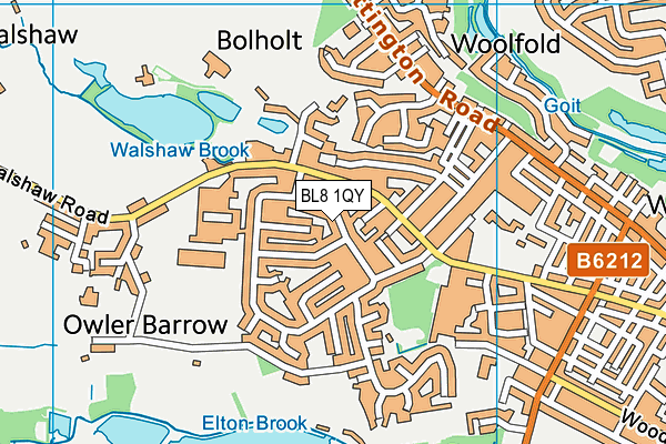 BL8 1QY map - OS VectorMap District (Ordnance Survey) BL8 1QY map - OS VectorMap District (Ordnance Survey)