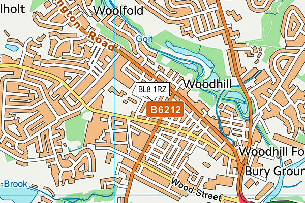 BL8 1RZ map - OS VectorMap District (Ordnance Survey) BL8 1RZ map - OS VectorMap District (Ordnance Survey)