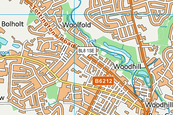 BL8 1SE map - OS VectorMap District (Ordnance Survey) BL8 1SE map - OS VectorMap District (Ordnance Survey)