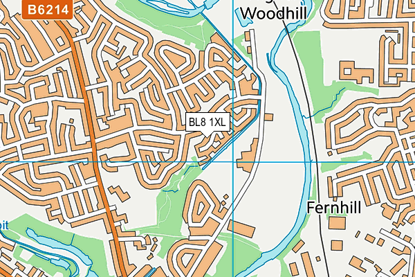 BL8 1XL map - OS VectorMap District (Ordnance Survey) BL8 1XL map - OS VectorMap District (Ordnance Survey)
