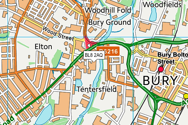 BL8 2AQ map - OS VectorMap District (Ordnance Survey) BL8 2AQ map - OS VectorMap District (Ordnance Survey)