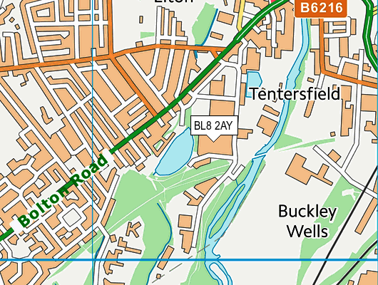 BL8 2AY map - OS VectorMap District (Ordnance Survey) BL8 2AY map - OS VectorMap District (Ordnance Survey)