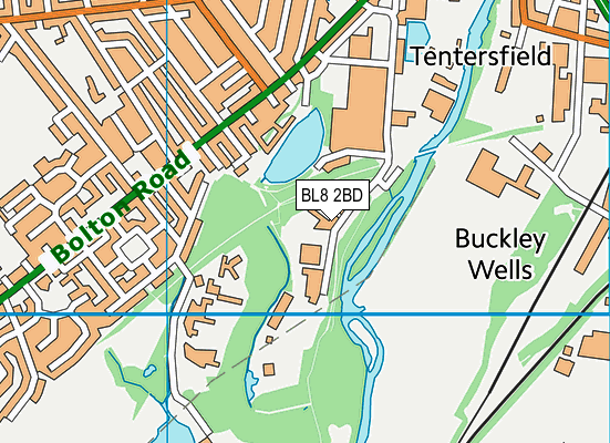 BL8 2BD map - OS VectorMap District (Ordnance Survey) BL8 2BD map - OS VectorMap District (Ordnance Survey)