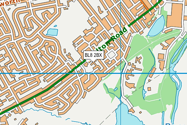 BL8 2BX map - OS VectorMap District (Ordnance Survey) BL8 2BX map - OS VectorMap District (Ordnance Survey)