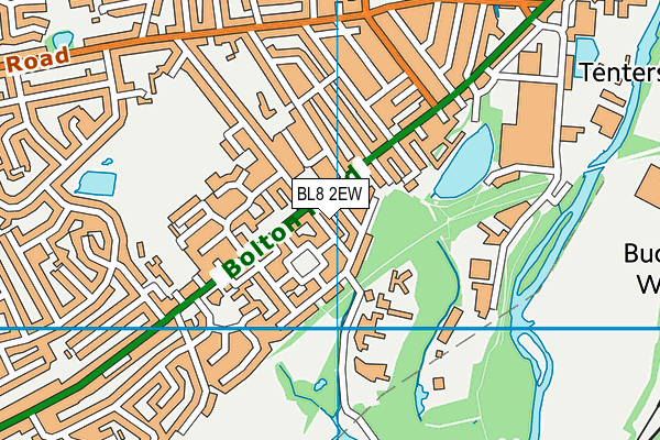 BL8 2EW map - OS VectorMap District (Ordnance Survey) BL8 2EW map - OS VectorMap District (Ordnance Survey)