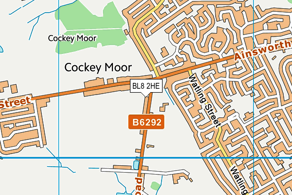 BL8 2HE map - OS VectorMap District (Ordnance Survey)