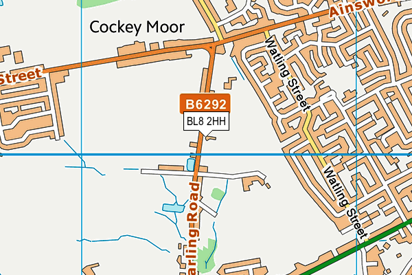 BL8 2HH map - OS VectorMap District (Ordnance Survey) BL8 2HH map - OS VectorMap District (Ordnance Survey)