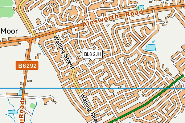 BL8 2JH map - OS VectorMap District (Ordnance Survey) BL8 2JH map - OS VectorMap District (Ordnance Survey)