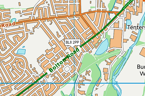 BL8 2PP map - OS VectorMap District (Ordnance Survey) BL8 2PP map - OS VectorMap District (Ordnance Survey)