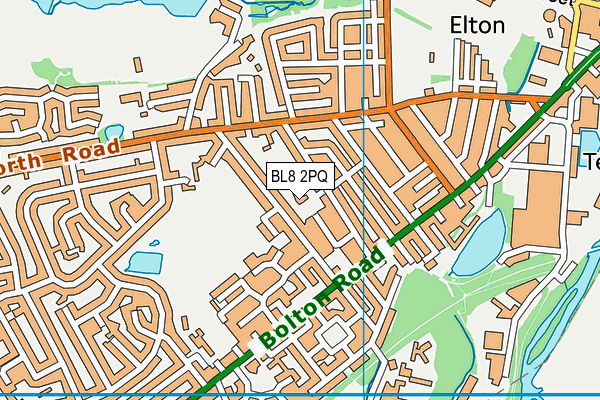 BL8 2PQ map - OS VectorMap District (Ordnance Survey)