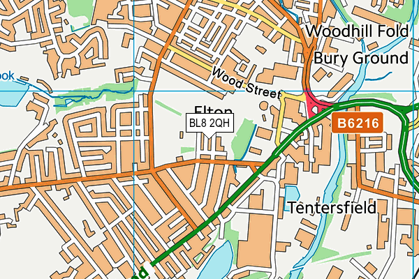 BL8 2QH map - OS VectorMap District (Ordnance Survey) BL8 2QH map - OS VectorMap District (Ordnance Survey)