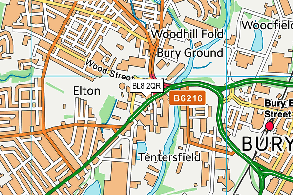 BL8 2QR map - OS VectorMap District (Ordnance Survey) BL8 2QR map - OS VectorMap District (Ordnance Survey)
