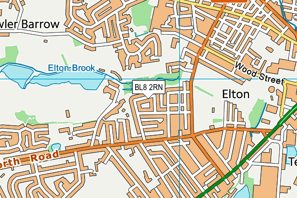 BL8 2RN map - OS VectorMap District (Ordnance Survey) BL8 2RN map - OS VectorMap District (Ordnance Survey)