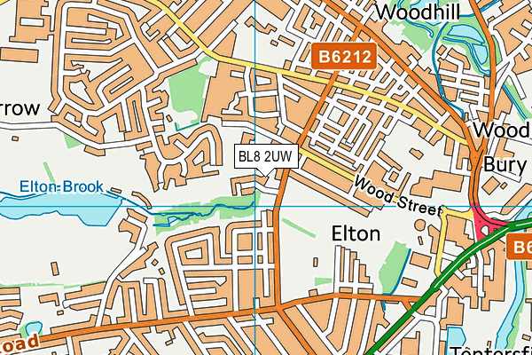 BL8 2UW map - OS VectorMap District (Ordnance Survey) BL8 2UW map - OS VectorMap District (Ordnance Survey)