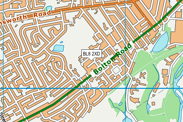 BL8 2XD map - OS VectorMap District (Ordnance Survey) BL8 2XD map - OS VectorMap District (Ordnance Survey)