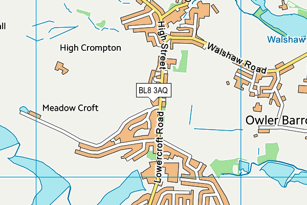 BL8 3AQ map - OS VectorMap District (Ordnance Survey) BL8 3AQ map - OS VectorMap District (Ordnance Survey)