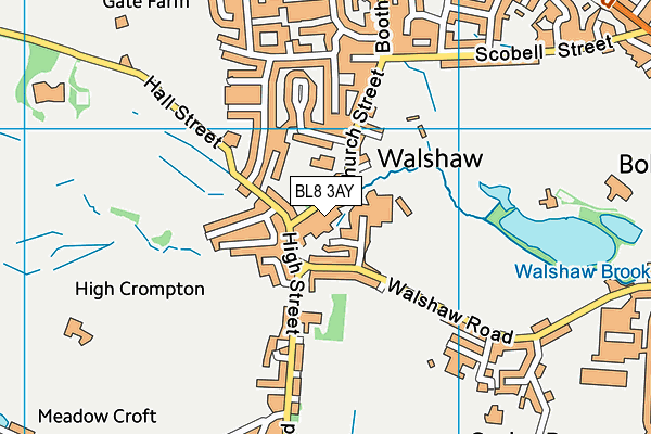 BL8 3AY map - OS VectorMap District (Ordnance Survey) BL8 3AY map - OS VectorMap District (Ordnance Survey)