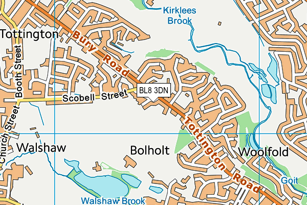 BL8 3DN map - OS VectorMap District (Ordnance Survey) BL8 3DN map - OS VectorMap District (Ordnance Survey)