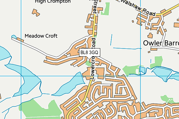 BL8 3GQ map - OS VectorMap District (Ordnance Survey) BL8 3GQ map - OS VectorMap District (Ordnance Survey)