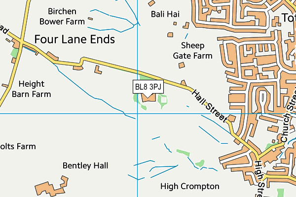 BL8 3PJ map - OS VectorMap District (Ordnance Survey) BL8 3PJ map - OS VectorMap District (Ordnance Survey)