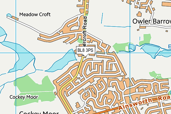 BL8 3PS map - OS VectorMap District (Ordnance Survey) BL8 3PS map - OS VectorMap District (Ordnance Survey)