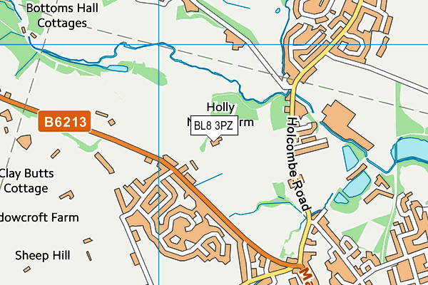 BL8 3PZ map - OS VectorMap District (Ordnance Survey) BL8 3PZ map - OS VectorMap District (Ordnance Survey)