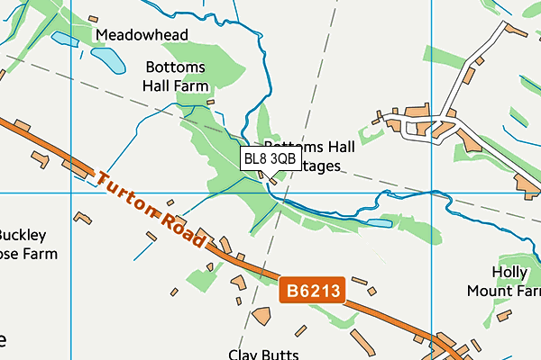 BL8 3QB map - OS VectorMap District (Ordnance Survey) BL8 3QB map - OS VectorMap District (Ordnance Survey)
