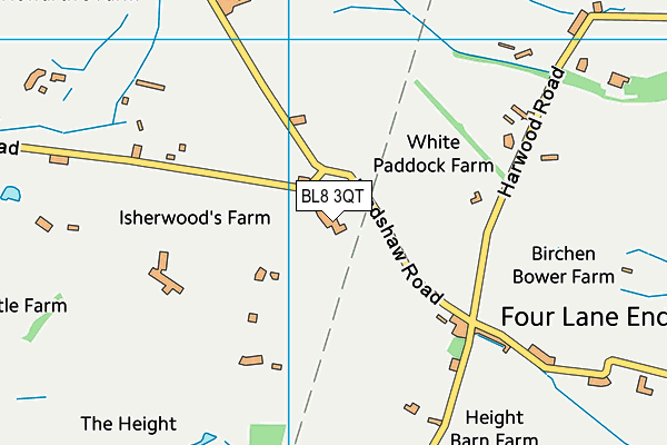 BL8 3QT map - OS VectorMap District (Ordnance Survey) BL8 3QT map - OS VectorMap District (Ordnance Survey)