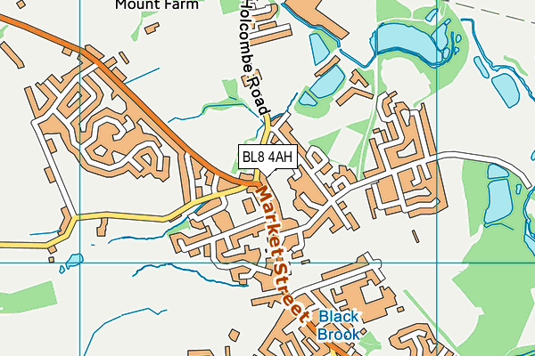 BL8 4AH map - OS VectorMap District (Ordnance Survey) BL8 4AH map - OS VectorMap District (Ordnance Survey)