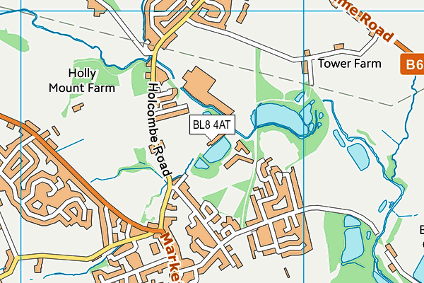 BL8 4AT map - OS VectorMap District (Ordnance Survey)