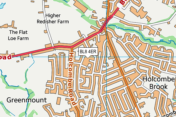 BL8 4ER map - OS VectorMap District (Ordnance Survey) BL8 4ER map - OS VectorMap District (Ordnance Survey)