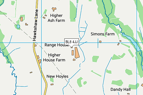 BL8 4JJ map - OS VectorMap District (Ordnance Survey) BL8 4JJ map - OS VectorMap District (Ordnance Survey)