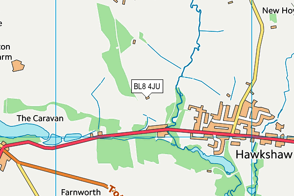 BL8 4JU map - OS VectorMap District (Ordnance Survey) BL8 4JU map - OS VectorMap District (Ordnance Survey)