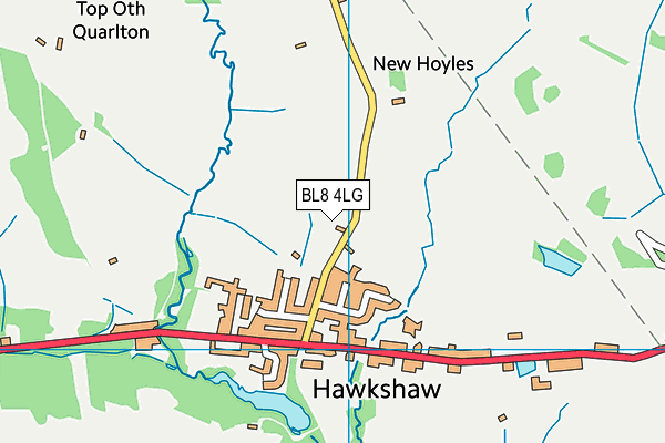 BL8 4LG map - OS VectorMap District (Ordnance Survey) BL8 4LG map - OS VectorMap District (Ordnance Survey)