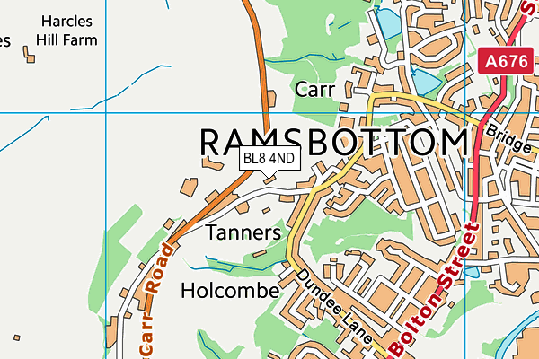 BL8 4ND map - OS VectorMap District (Ordnance Survey) BL8 4ND map - OS VectorMap District (Ordnance Survey)