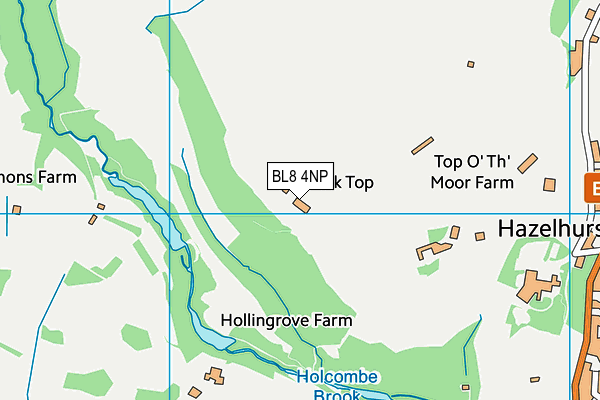 BL8 4NP map - OS VectorMap District (Ordnance Survey) BL8 4NP map - OS VectorMap District (Ordnance Survey)