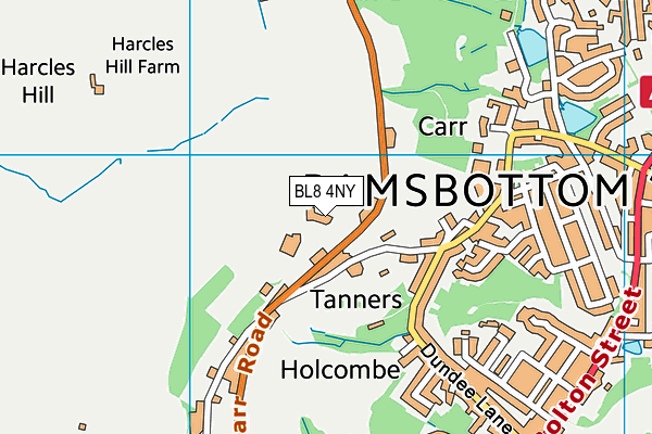 BL8 4NY map - OS VectorMap District (Ordnance Survey) BL8 4NY map - OS VectorMap District (Ordnance Survey)