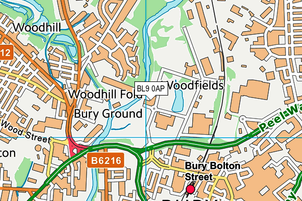 BL9 0AP map - OS VectorMap District (Ordnance Survey) BL9 0AP map - OS VectorMap District (Ordnance Survey)