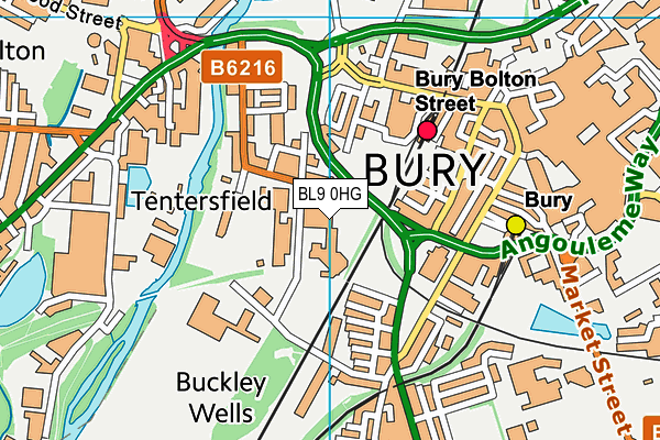 BL9 0HG map - OS VectorMap District (Ordnance Survey) BL9 0HG map - OS VectorMap District (Ordnance Survey)